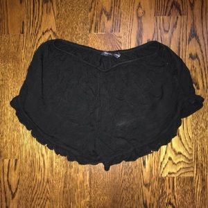 Brandy Melville black ruffle shorts
